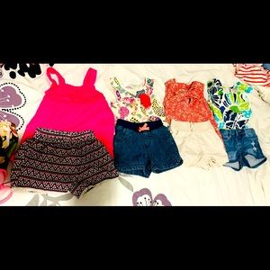 8 sets of cute tops and shorts for toddlers 3T!